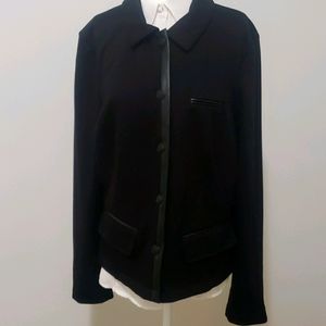 Cabi Faux Leather trimmed jacket